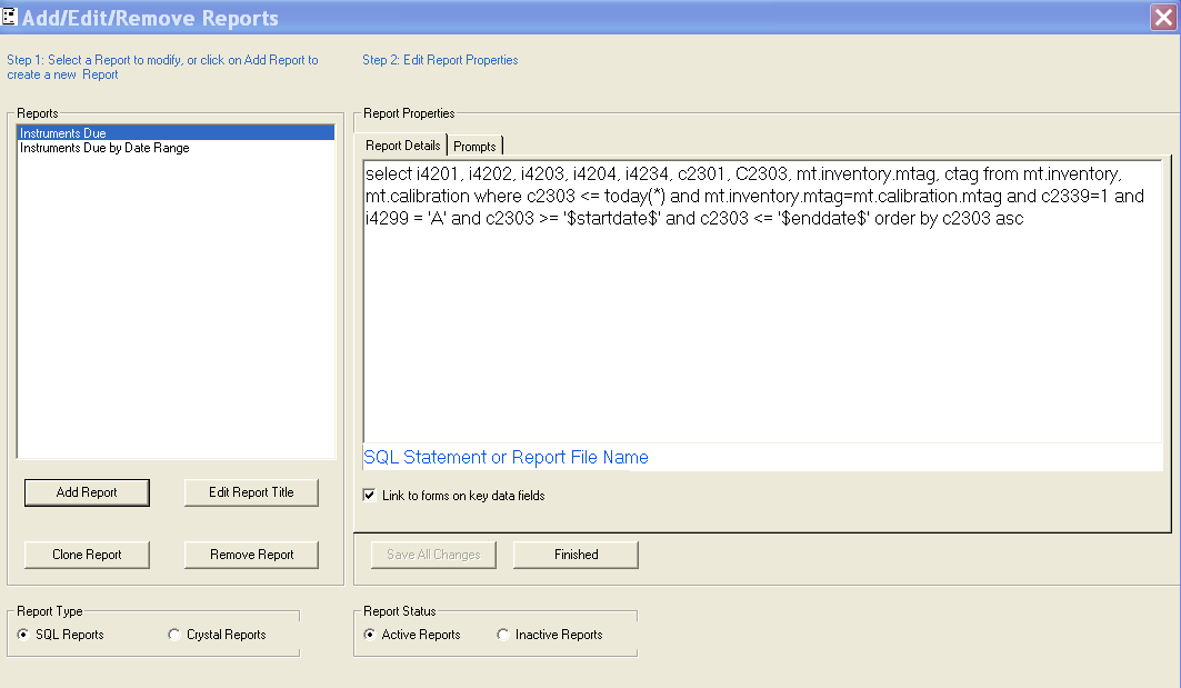 SQL Reports