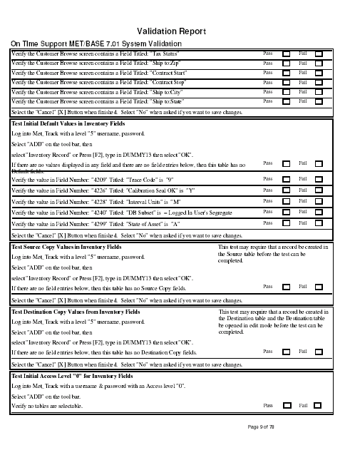 Validation Report 2